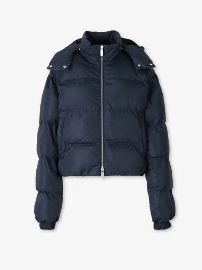 Off-white Zip-up High Neck Jacket In Blue