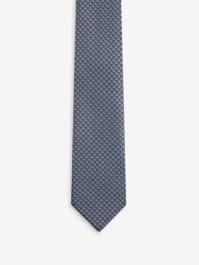 Zegna Silk Tie In Blue
