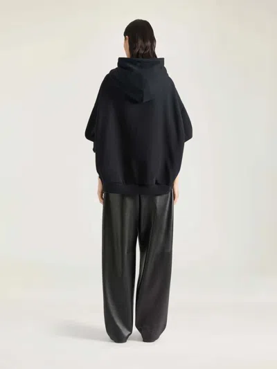 Givenchy Hooded Cotton Sweatshirt Featuring Kangaroo Pocket In Black