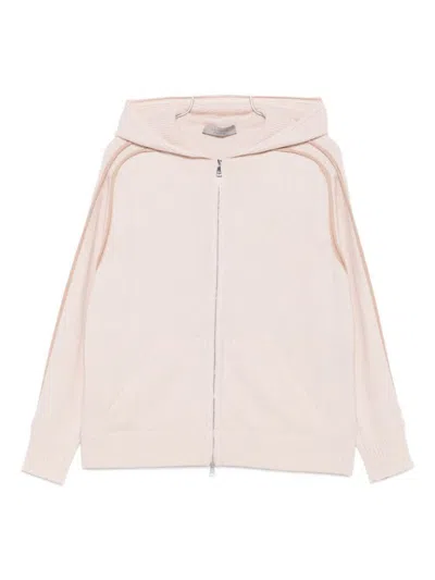 D Exterior White And Beige Cashmere Blend Sweatshirt In Gray
