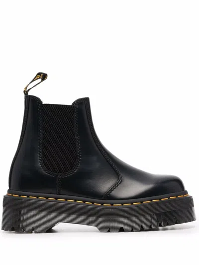Dr. Martens Black Leather Ankle In Black