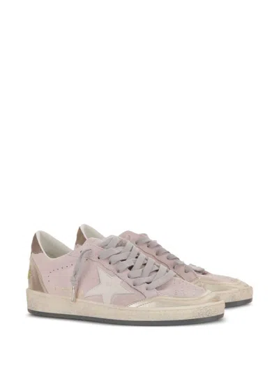 Golden Goose Ballstar Suede Upper Toe Tongue Heel And Spur Leather Star Sneakers Multicolor In Pink