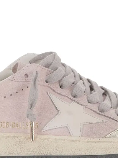 Golden Goose Ballstar Suede Upper Toe Tongue Heel And Spur Leather Star Sneakers Multicolor In Pink