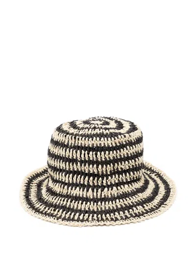 Eugenia Kim Jonah Striped Straw Bucket Hat In Multi