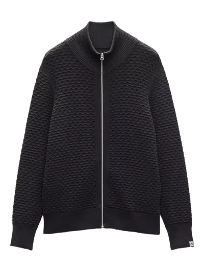 Rag & Bone Andre Zip Front Sweater In Black