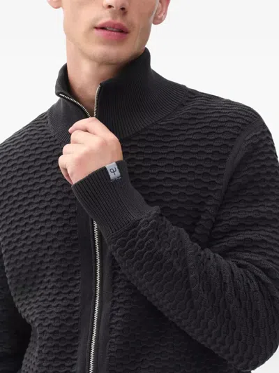 Rag & Bone Andre Zip Front Sweater In Black