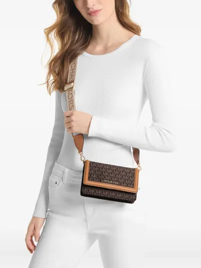 Michael Michael Kors Mini Jet Set Cross Body Bag In Brown