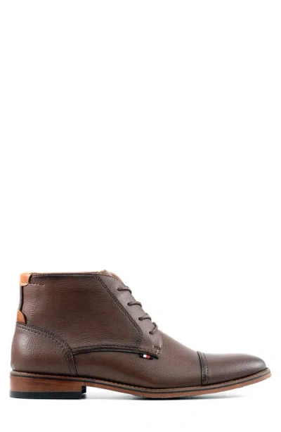 Tommy Hilfiger Blaze Lace Cap Toe Boot In Brown