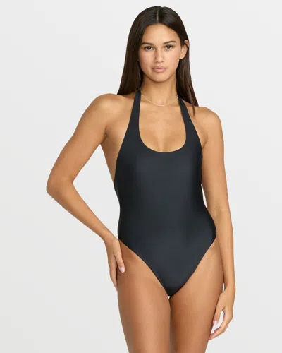 Volcom Simply Seamless Low Back One-piece Swimsuit In Black