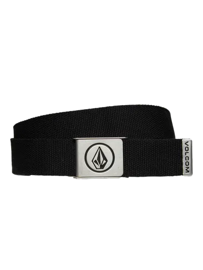 Volcom Circle Stone Web Belt In Black