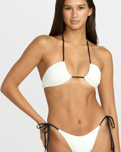 Volcom V Baby Halter Bandeau Bikini Top In White