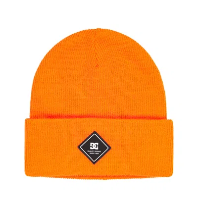 Dc Shoes Label Beanie In Orange