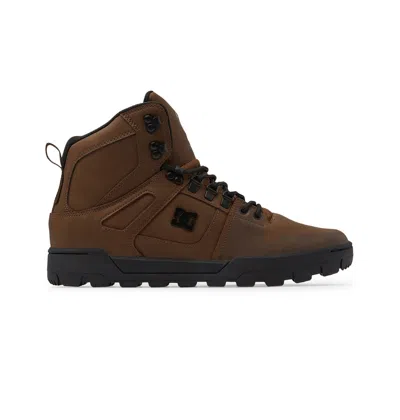 Dc Shoes Men's Pure High-top Water-resistant Winter Boots In Brown