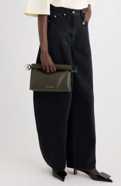 Jacquemus Saint Laurent Havana Crystal Black Acetate Sunglasses In Green