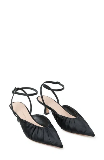 Loeffler Randall Rio Ankle Strap Pointed Toe Pump In Black