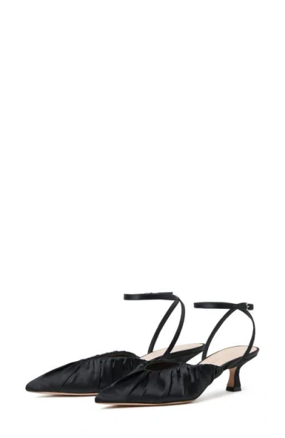 Loeffler Randall Rio Ankle Strap Pointed Toe Pump In Black
