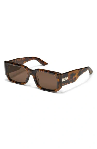 Quay Tell Me More 54mm Square Sunglasses In Brown