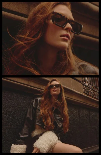 Quay Tell Me More 54mm Square Sunglasses In Brown