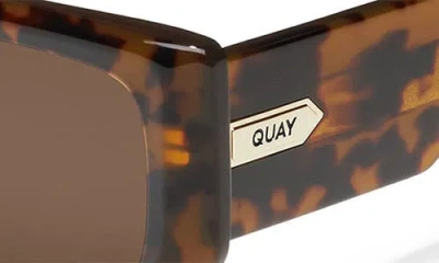 Quay Tell Me More 54mm Square Sunglasses In Brown