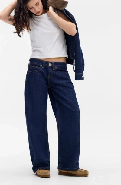 Bdg Urban Outfitters Kayla Low Rise Wide Leg Jeans In Blue