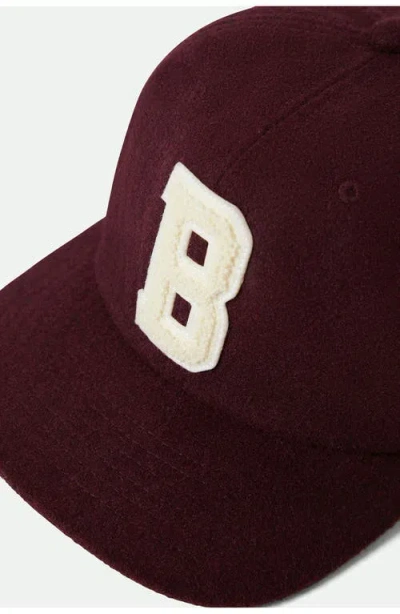 Brixton Big B Mp Baseball Cap In Red