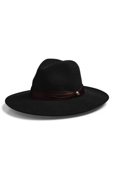Rag & Bone Clara Wool Felt Fedora In Black