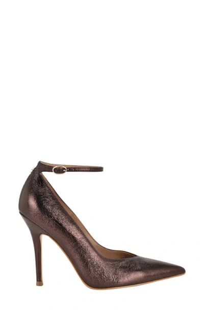 Guess Women's Napril Ankle Strap Stiletto Dress Pumps In Brown