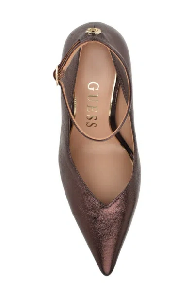 Guess Women's Napril Ankle Strap Stiletto Dress Pumps In Brown
