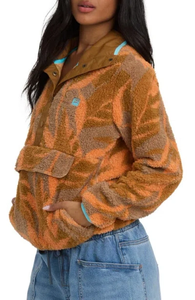 Billabong Switchback Fleece Pullover In Brown