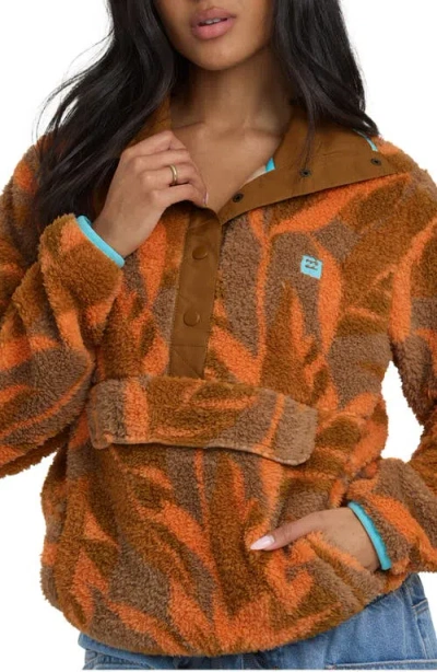 Billabong Switchback Fleece Pullover In Brown