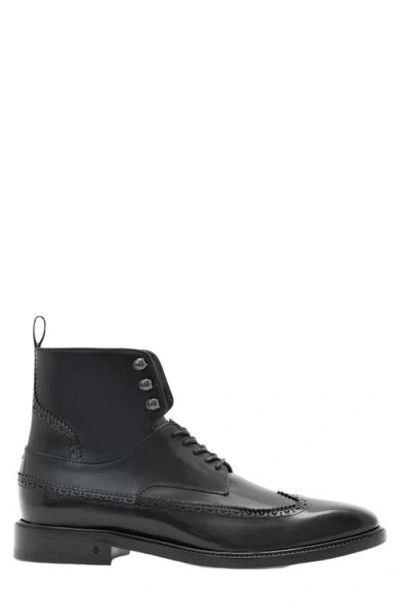 John Varvatos Harrison Longwing Leather Boot In Black