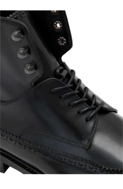 John Varvatos Harrison Longwing Leather Boot In Black