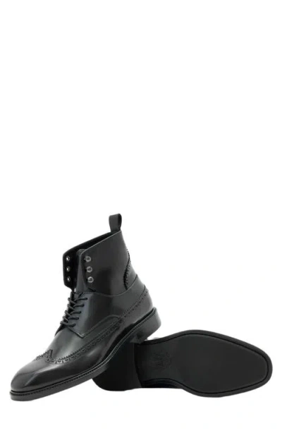 John Varvatos Harrison Longwing Leather Boot In Black