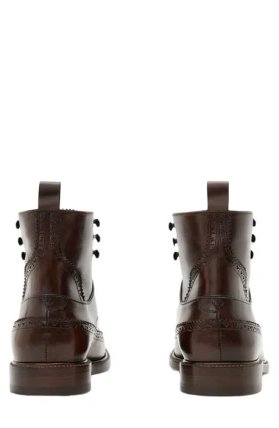 John Varvatos Harrison Longwing Leather Boot In Brown
