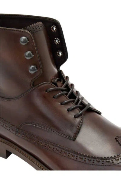 John Varvatos Harrison Longwing Leather Boot In Brown