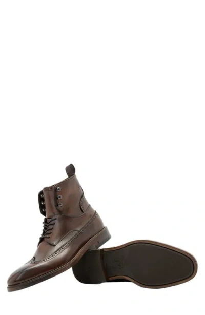 John Varvatos Harrison Longwing Leather Boot In Brown