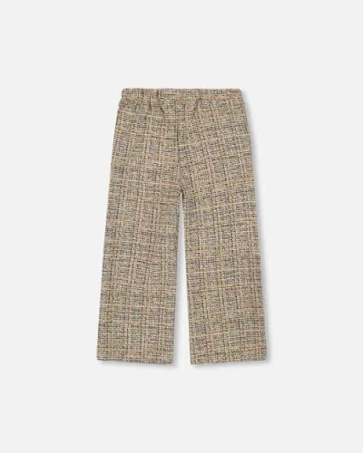 Deux Par Deux Tweed Flare Pants In Gray