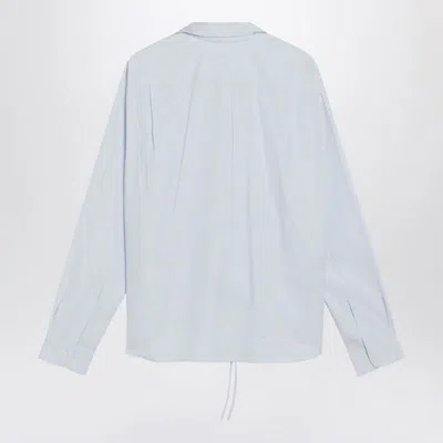 Prada Long Sleeve Collared Button Front Top In White