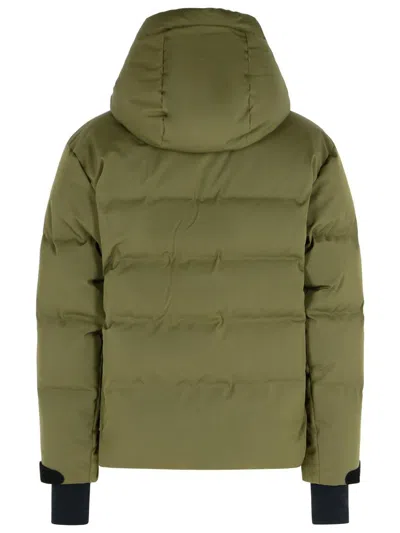 Moncler Nylon Down Jacket Featuring Adjustable Elements In Green