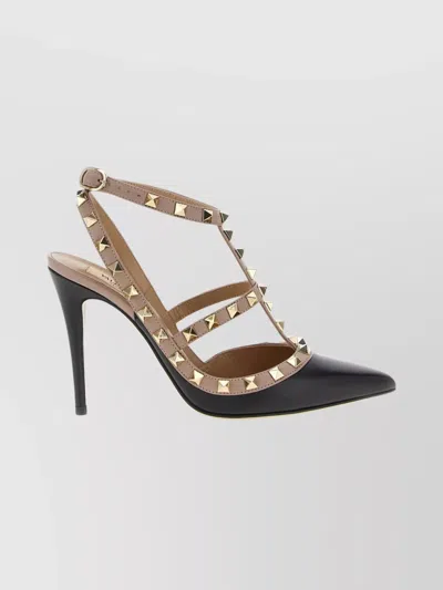 Valentino Garavani Valentino Rockstud Caged 100 Patent Pump In Black