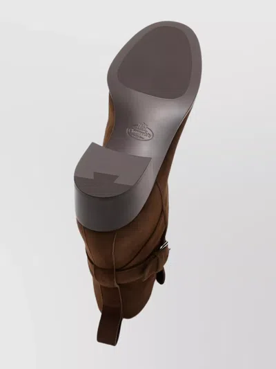 Church's Ankle Boot With Block Heel And Buckle In Brown