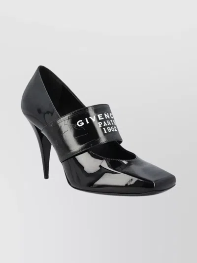 Givenchy Square Toe Patent Pumps In Black