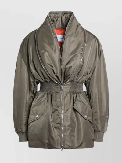 Givenchy Bomber Jacket With Shawl Collar And Zip In Green