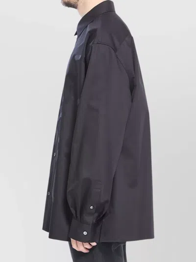 Loewe Anagram Logo-jacquard Cotton-twill Shirt In Blue