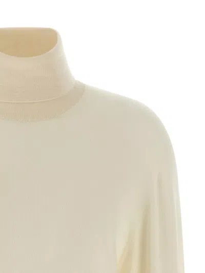 The Row Ivory Cashmere Lizzy Sweater In Neutral