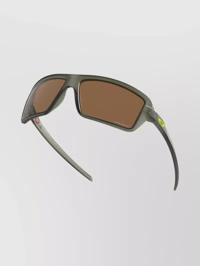 Oakley Rectangular Frame Sunglasses Textured Temples In Black