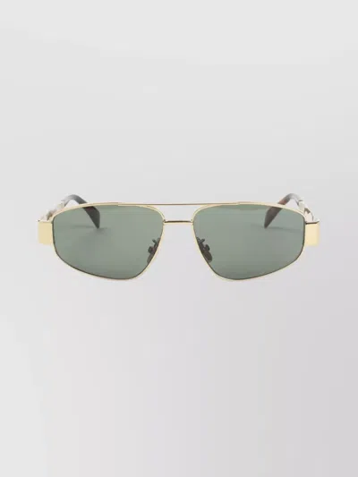 Celine Metal Frame Sunglasses With Adjustable Nose Pads In Gold