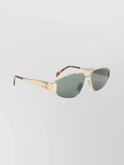 Celine Metal Frame Sunglasses With Adjustable Nose Pads In Gold