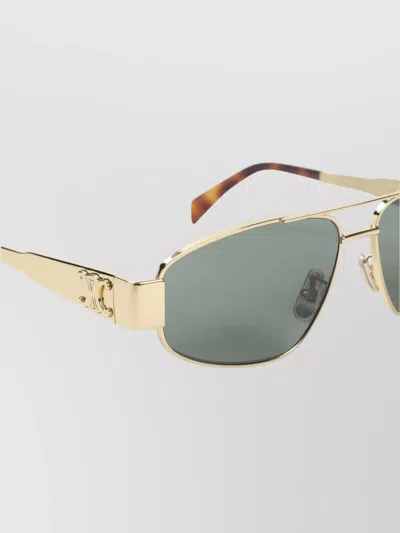 Celine Metal Frame Sunglasses With Adjustable Nose Pads In Gold