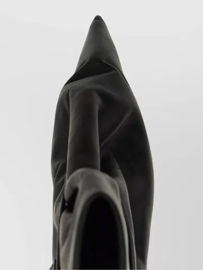 Rick Owens Ankle Boots With Clear Heel And Pointed Toe In Black